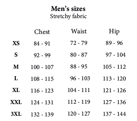 Men stretchy fabric